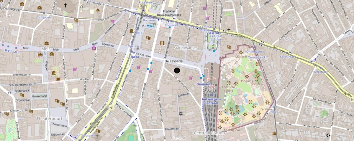 Map of De Keyserlei 54, Antwerp