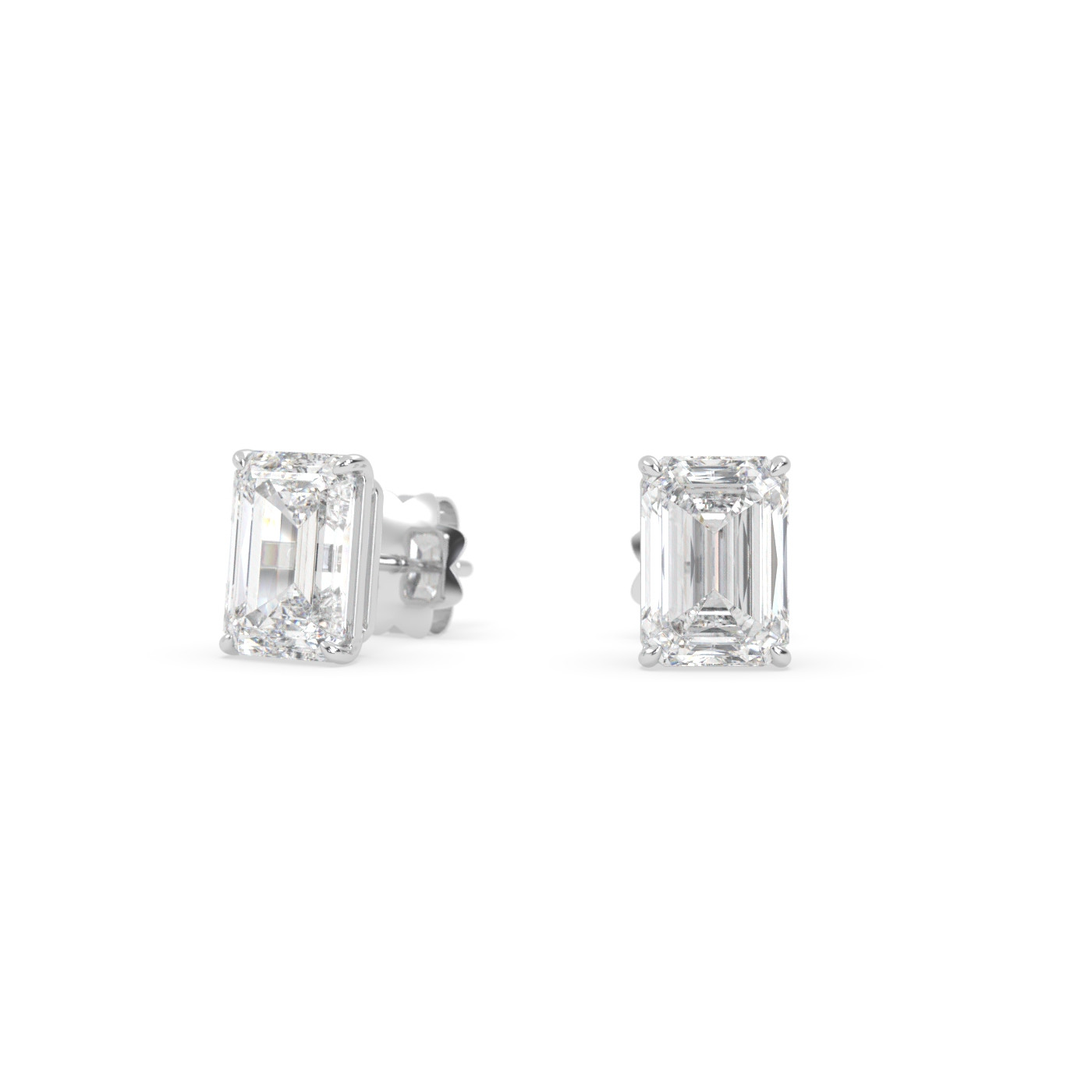 18k white gold  diamond solitaire stud earrings for men and women Photos & images