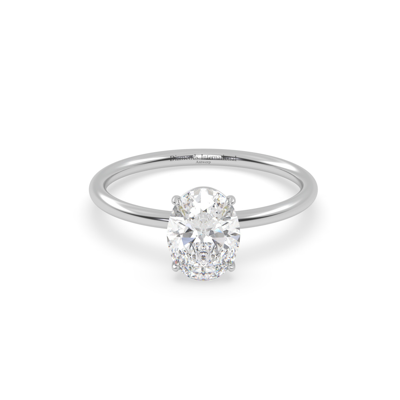 18k or rose  bague solitaire avec diamant ovale de 1 à 0 carats Photos & images