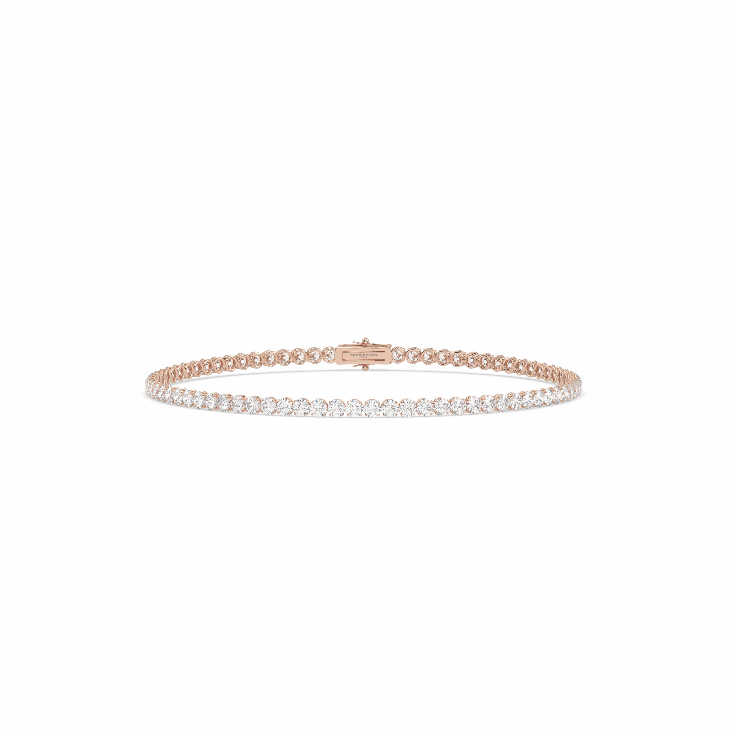 18k rose gold 7.0 carat round cut diamond tennis bracelet Photos & images