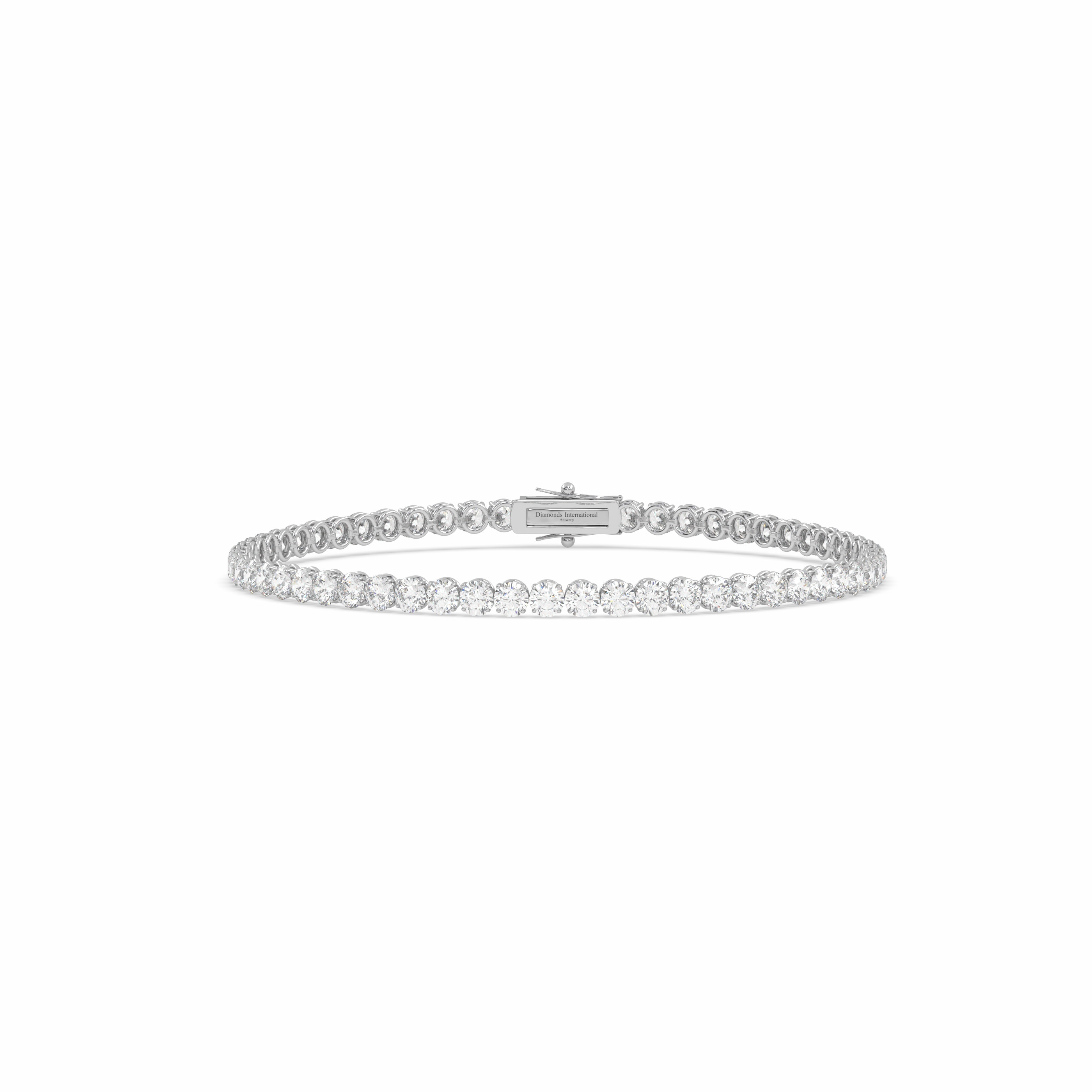 18k white gold 2.0 carat round cut diamond tennis bracelet Photos & images