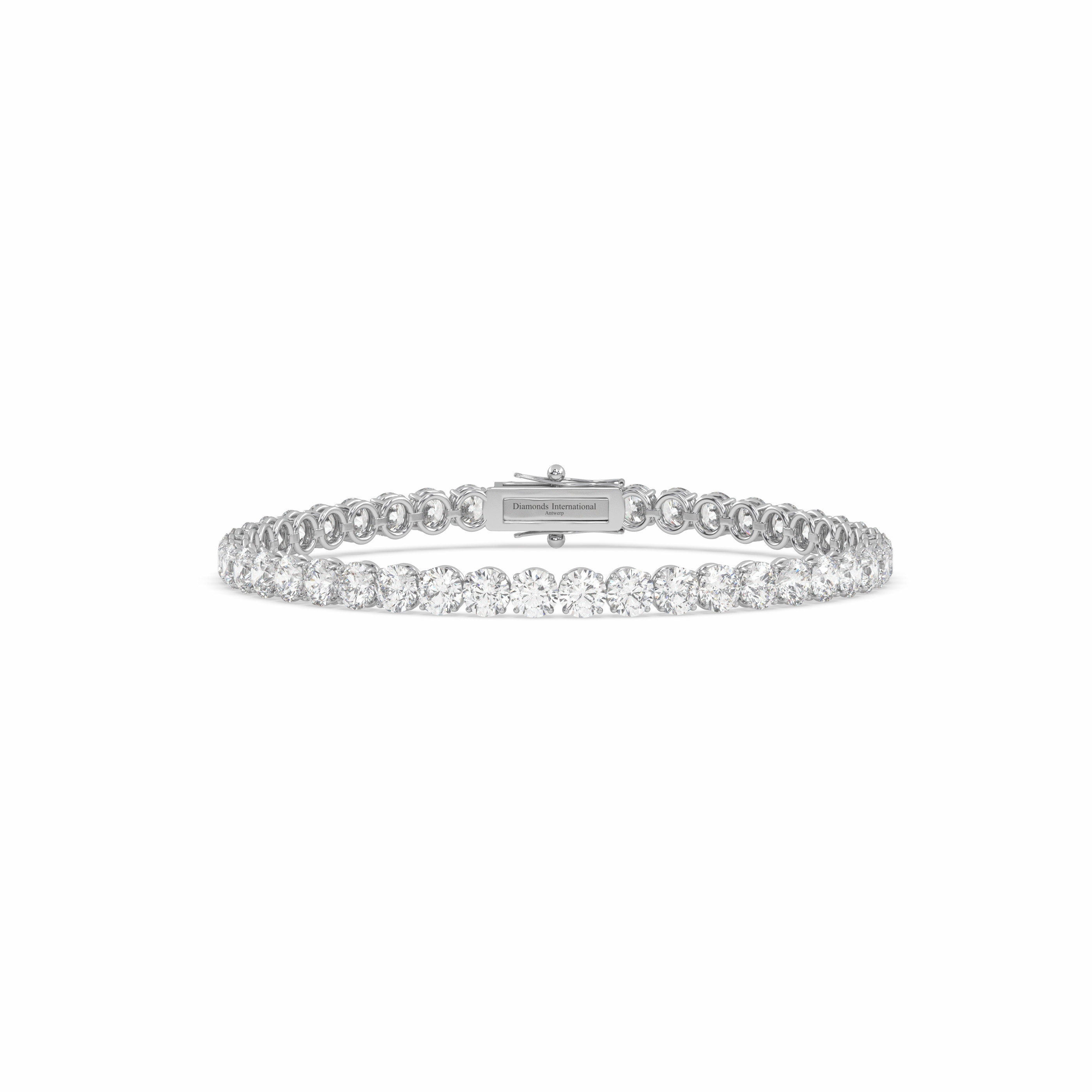 18k white gold 2.0 carat round cut diamond tennis bracelet Photos & images