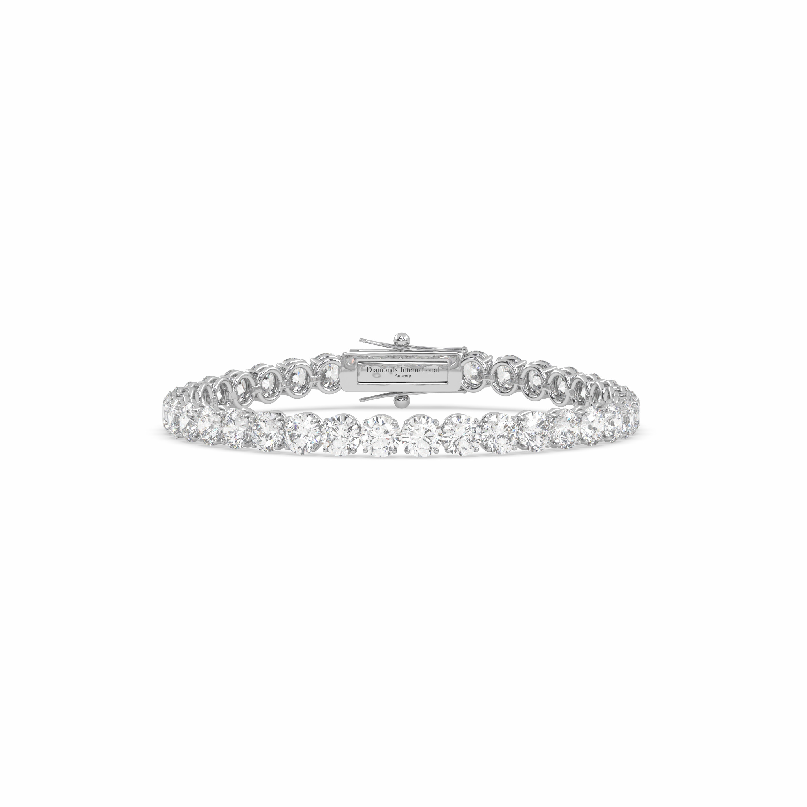 18k white gold 2.0 carat round cut diamond tennis bracelet Photos & images